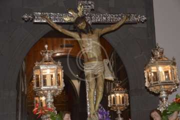Oficios religiosos del mediodía y procesión del Santo Cristo de Telde (Foto TA)